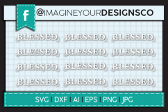 Blessed Knockout SVG Digital Cut File Bundle Product Image 2