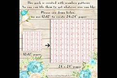 100 Seamless Vintage Shabby Chic Flower Border Digital Paper Product Image 3