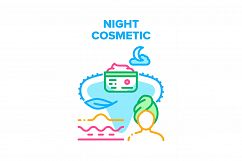 Night Cosmetic Vector Concept Color Illustration Product Image 1