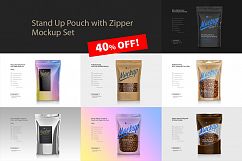 Stand Up Pouch with Zipper Mockup Set Product Image 1
