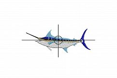 Blue Marlin Fish Machine Embroidery Design  Product Image 3
