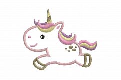 Unicorn Baby Cute Horse Pony Jumping Applique Product Image 5