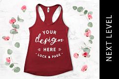 Scarlet Tank Top Vest Mockup Next Level 1533 Floral Romantic Product Image 1