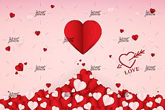 3 Love and Wedding Background Vector Template Design Product Image 3