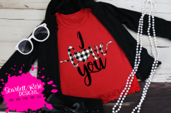 I Love you - Plaid SVG Product Image 2