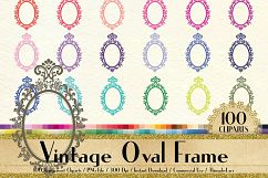 100 Vintage Oval Frame, Antique Royal Victorian Frame Product Image 1