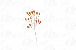 Autumn leaves and branches watercolor clip art pack, png Product Image 9