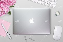 Macbook Cover Mock-up. PSD Product Image 6