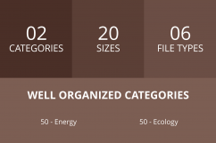100 Energy Flat Greyscale Icons Product Image 3
