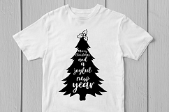 Merry Christmas And A Joyful New Year SVG DXF PNG JPG Product Image 2