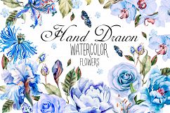 HandDrawn Watercolor Bundle FLOWERS2 Product Image 12
