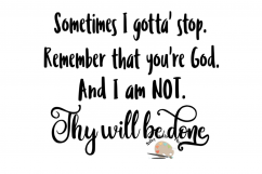 Thy will be done svg cut file, God svg Christian song lyrics Product Image 2