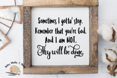 Thy will be done svg cut file, God svg Christian song lyrics Product Image 1