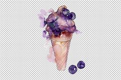 Watercolor colorful ice cream PNG set Product Image 5