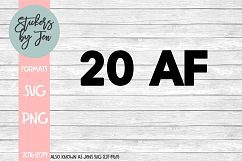 20 AF SVG Cut File Product Image 1