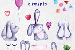 Lovely bunnies-watercolor collection Product Image 7