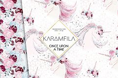 Burgundy and Rose Gold Unicorn Patterns Product Image 3