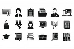 Internship job icons set, simple style Product Image 1