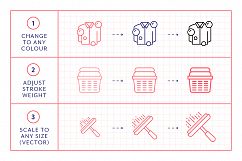 Line Icons – Housework  Product Image 7