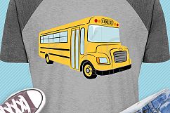 Yellow School Bus SVG PNG DXF EPS vector graphic files Product Image 2