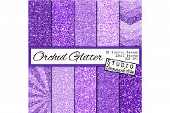 Purple Glitter Digital Paper - Orchid Sparkle Product Image 1
