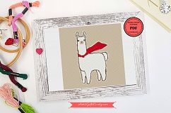 Llama Cross Stitch Pattern PDF Super hero Pajamas llama Product Image 2