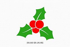 Christmas Holly svg, Holly svg, Christmas SVG Product Image 1