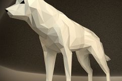 Papercraft Wolf, Paper Wolf, Game of Thrones, Direwolf DIY, Animal Trophy, Paper Dog, Paper Animals, Paper Statue, Home Decor, XXL Low Poly Product Image 9