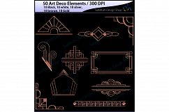 Art deco / art deco elements / art deco element clipart / art deco element in gold, bronze, silver , black and white colors / High Quality Product Image 2