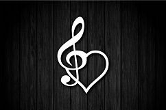 Music heart beat - SVG Cut Files - Vinyl Cutters, Screen Printing, Silhouette, Die Cut Machines, &amp; More Product Image 2