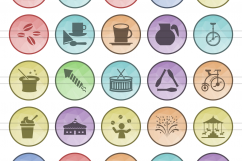 166 City Life Filled Low Poly Icons Product Image 2