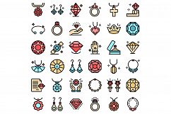 Jeweler icons set vector flat Product Image 1