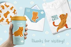 Yoga Cats Clipart Collection Product Image 9