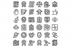 Standard icons set, outline style Product Image 1