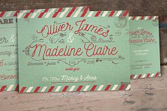 Vintage Airmail Wedding Invitation Product Image 2