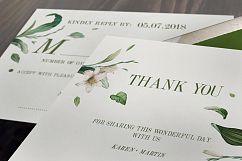 Green Foliage Wedding Invitation Suite Product Image 5