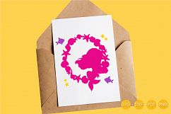 mermaid-wreath cutting files svg, dxf, pdf, eps included - cut files for cricut and silhouette - Cutting Files SG Product Image 4