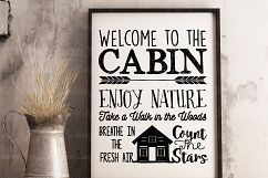 Welcome to the Cabin | Cutting File | Printable | SVG | PNG Product Image 2