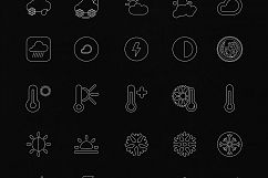 Weather Line Icons Set Product Image 2