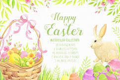 Happy Easter watercolor collection Product Image 1