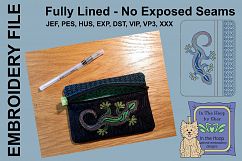 ITH Gecko Zipper Bag - Fully Lined, 5X7 HOOP Product Image 2