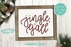 Jingle Y'all Hand Lettered SVG Product Image 2