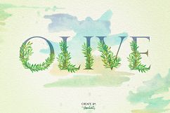 Watercolor Olive Branch Product Image 2