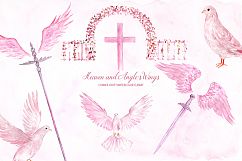 Pink Heaven and Angel&#039;s Wings Illustration  Product Image 3
