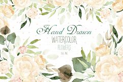 Hand Drawn Watercolor Flowers 86 PNG Product Image 1