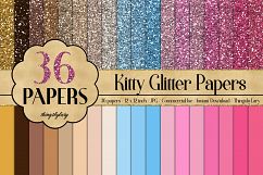 36 Glitter and Solid Color Princess Baby Blue and Baby Pink Product Image 1