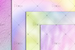 16 Iridescent Magical Unicorn Mermaid Foil Digital Papers  Product Image 5