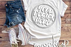White t shirt mock up 6520 Product Image 2