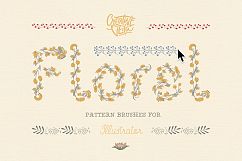 Floral Pattern Brushes For Illusnrator Product Image 1