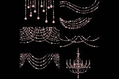 Rose Gold Glitter String Lights Clipart Product Image 3